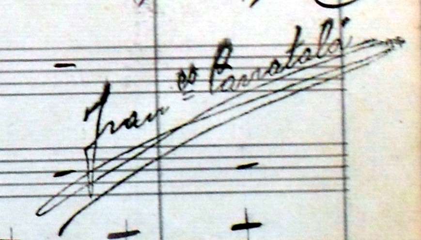 Firma del maestro Juan Fco. Carratalá