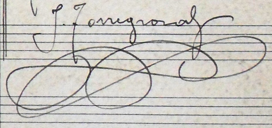 Firma del maestro José Torregrosa